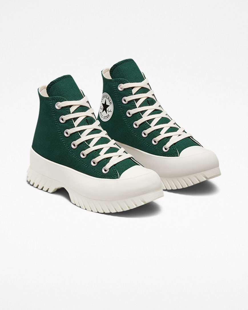 Tenis Converse Chuck Taylor All Star Lugged 2.0 Cano Alto Masculino Verdes Pretas | PT E050378